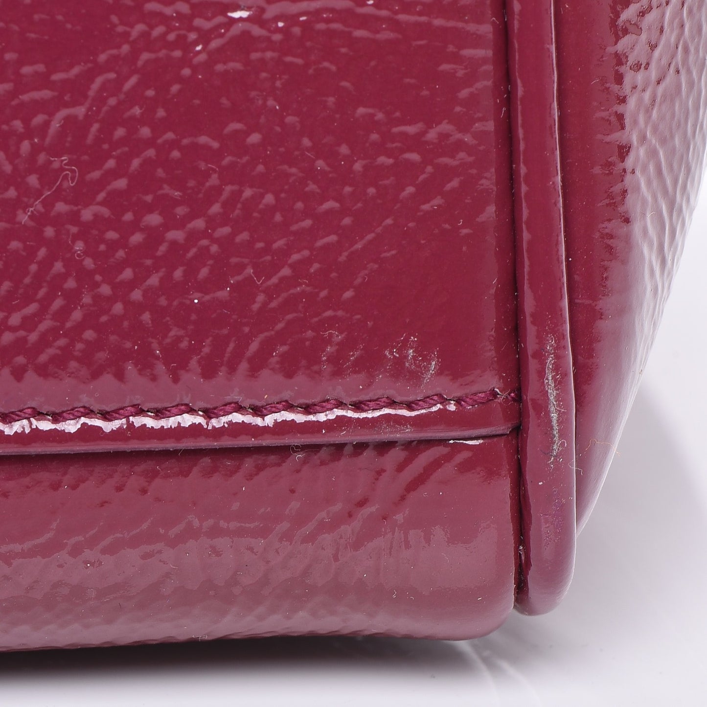 Textured Patent Mini Bag Fuchsia