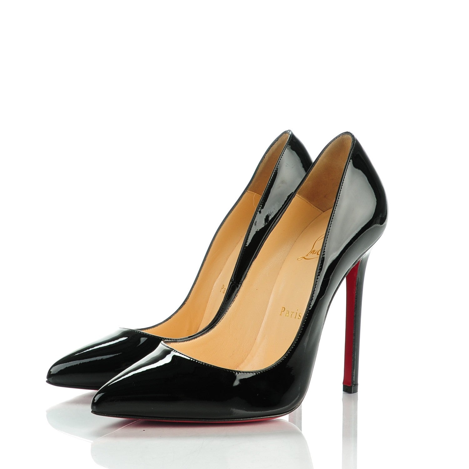Christian Louboutin Patent Pigalle 120 Pumps 38 Black 3 of 9