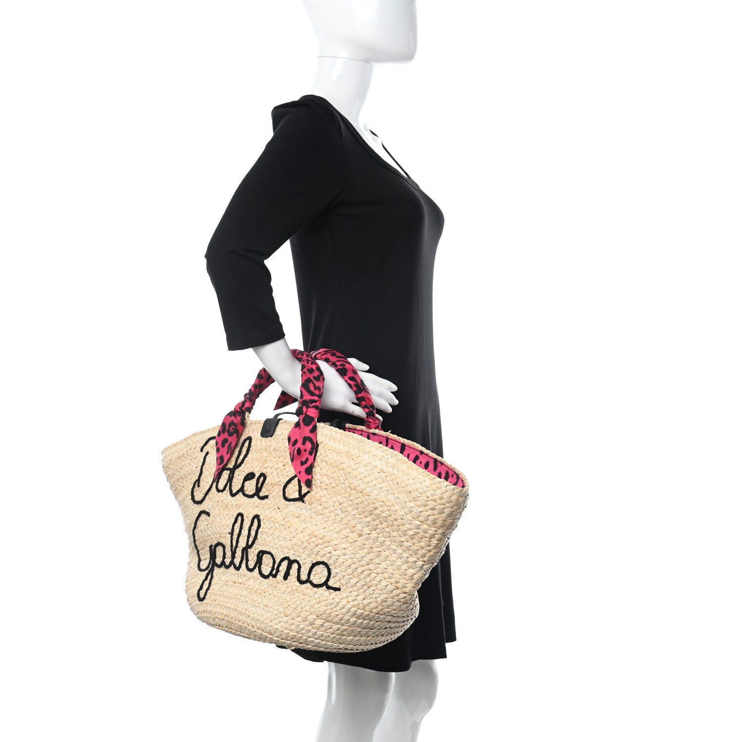 Dolce & Gabbana Woven Raffia Kendra Logo Tote Multicolor 2 of 9