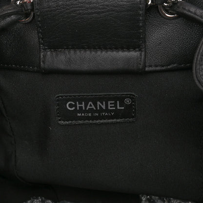 Chanel Calfskin Quilted Drawstring Sac Cordon Bag Black 6 of 10