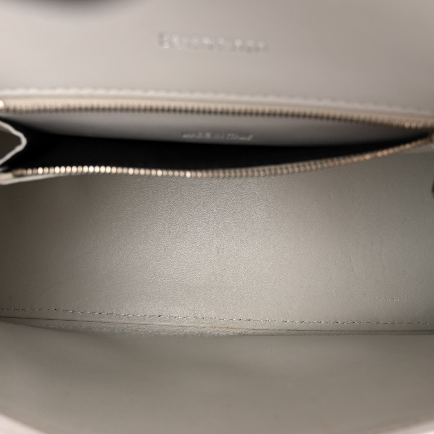 Balenciaga Calfskin Snake Embossed Small Hourglass Top Handle Bag White 5 of 9