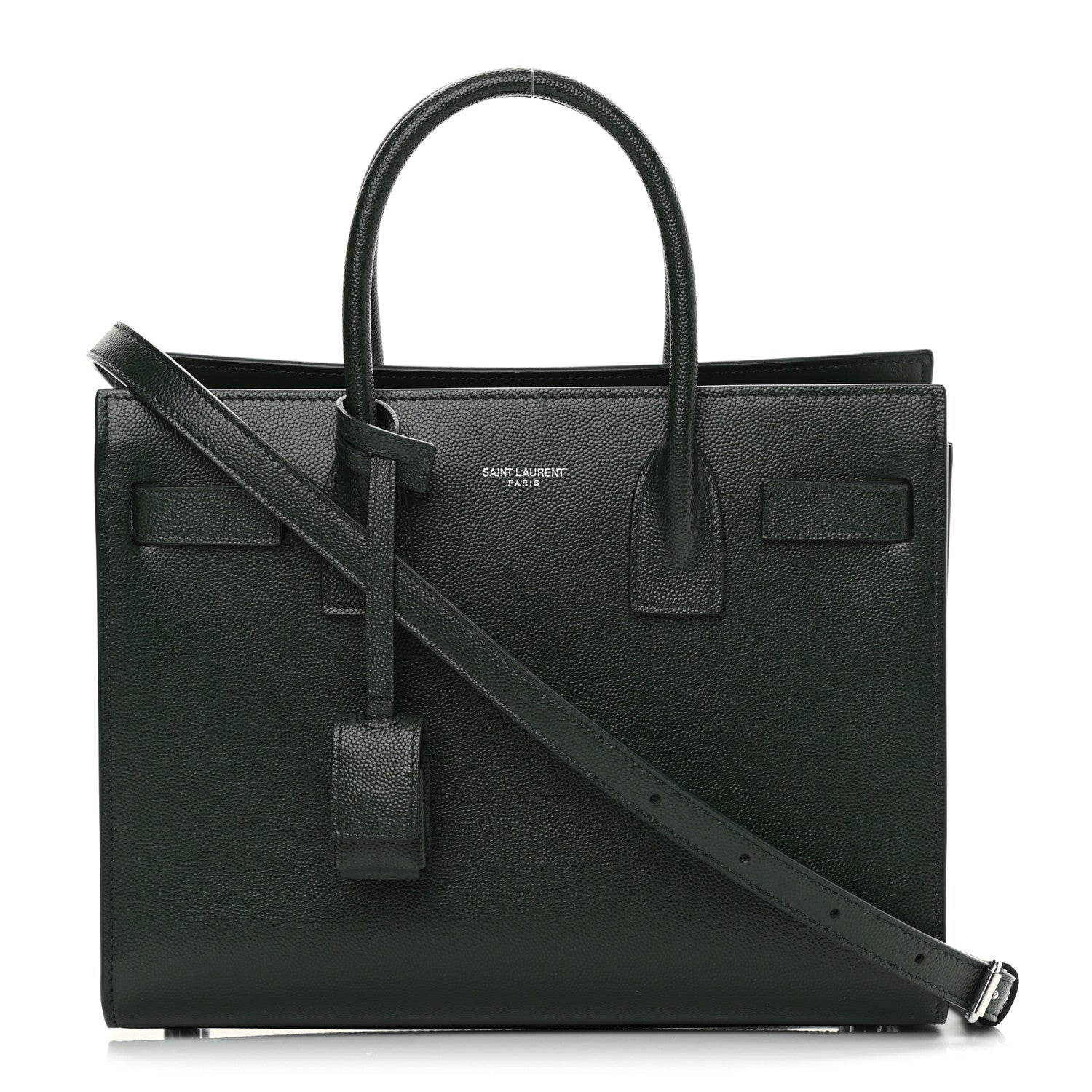 Saint Laurent Grained Calfskin Baby Sac De Jour Dark Pine 1 of 14