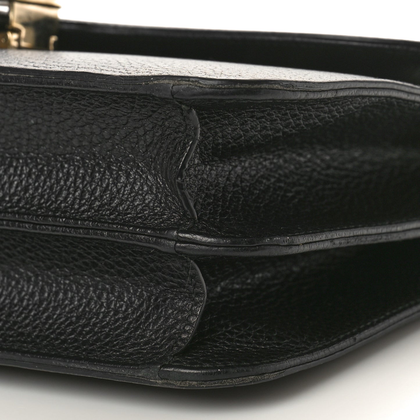 Dollar Calfskin Interlocking G Shoulder Bag Black