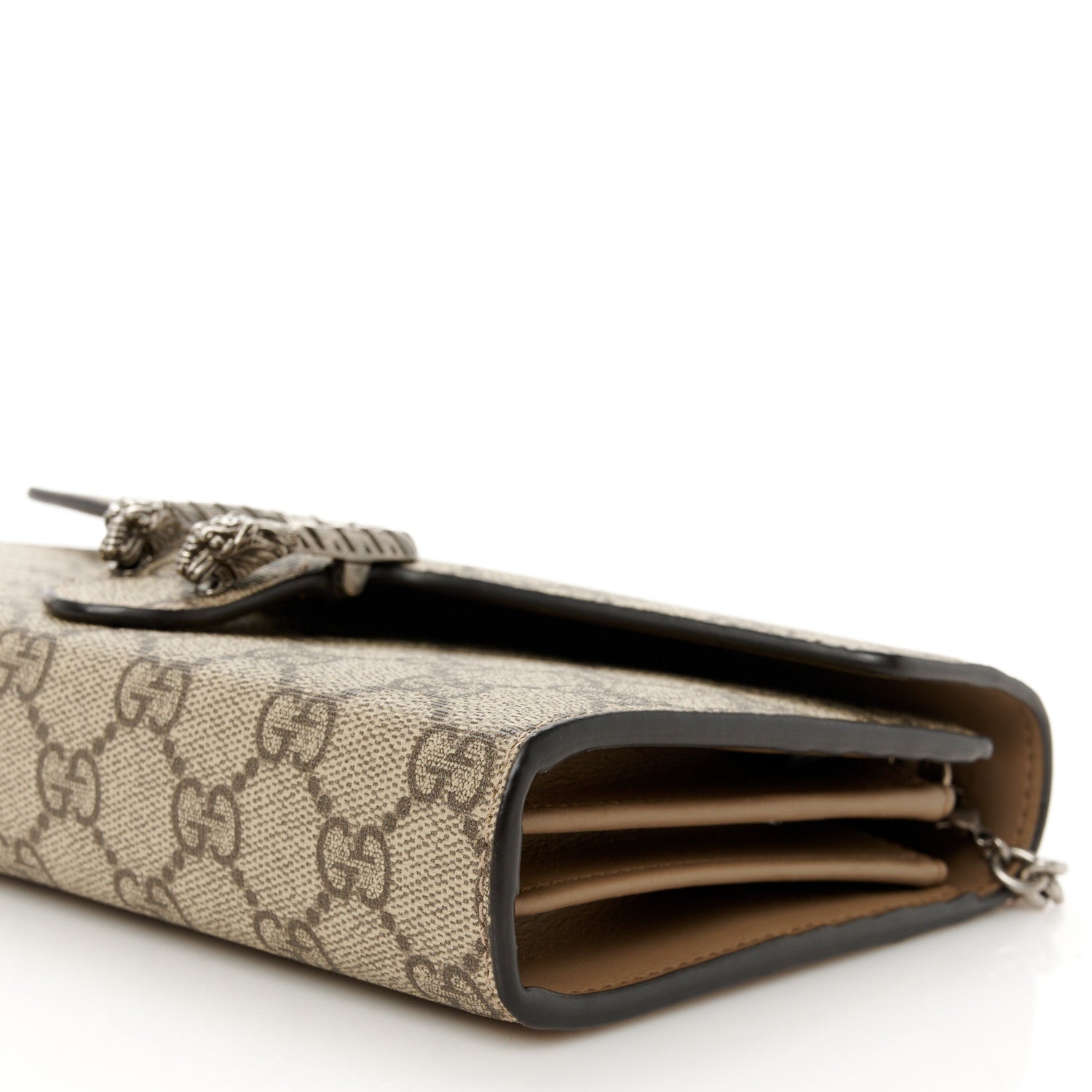 Gucci GG Supreme Monogram Mini Dionysus Chain Wallet Beige Taupe 10 of 10