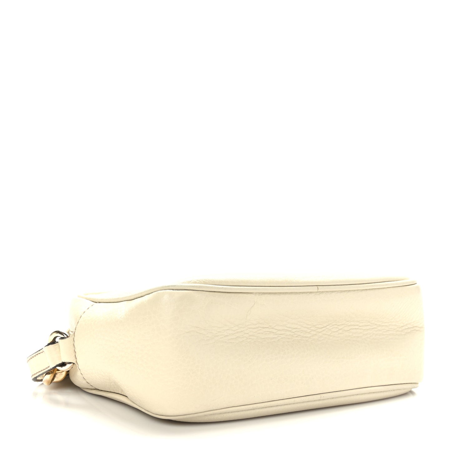Pebbled Calfskin Small Soho Disco Bag Off White