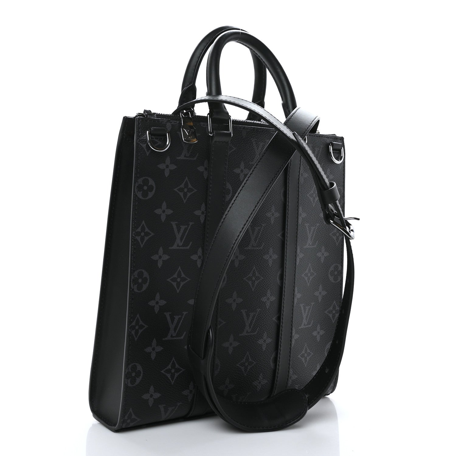 Louis Vuitton Monogram Eclipse Sac Plat Cross 2 of 8