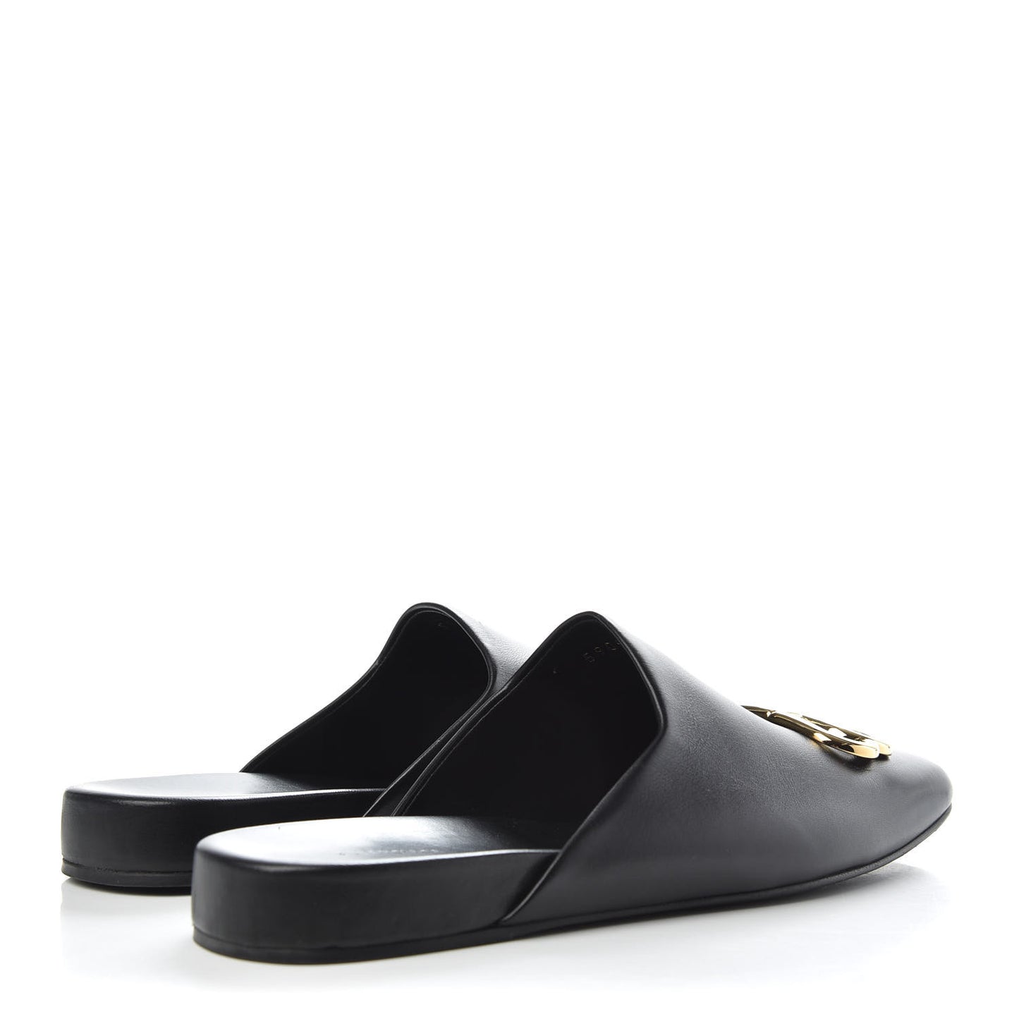 Calfskin BB Mules 35.5 Black