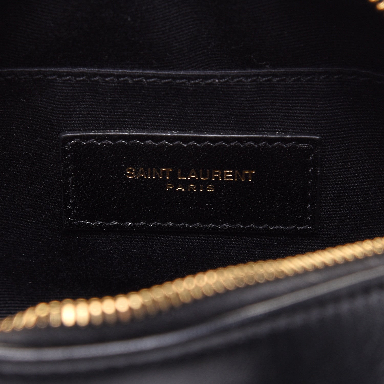 Saint Laurent Calfskin Matelasse Monogram Lou Belt Bag Black 6 of 12