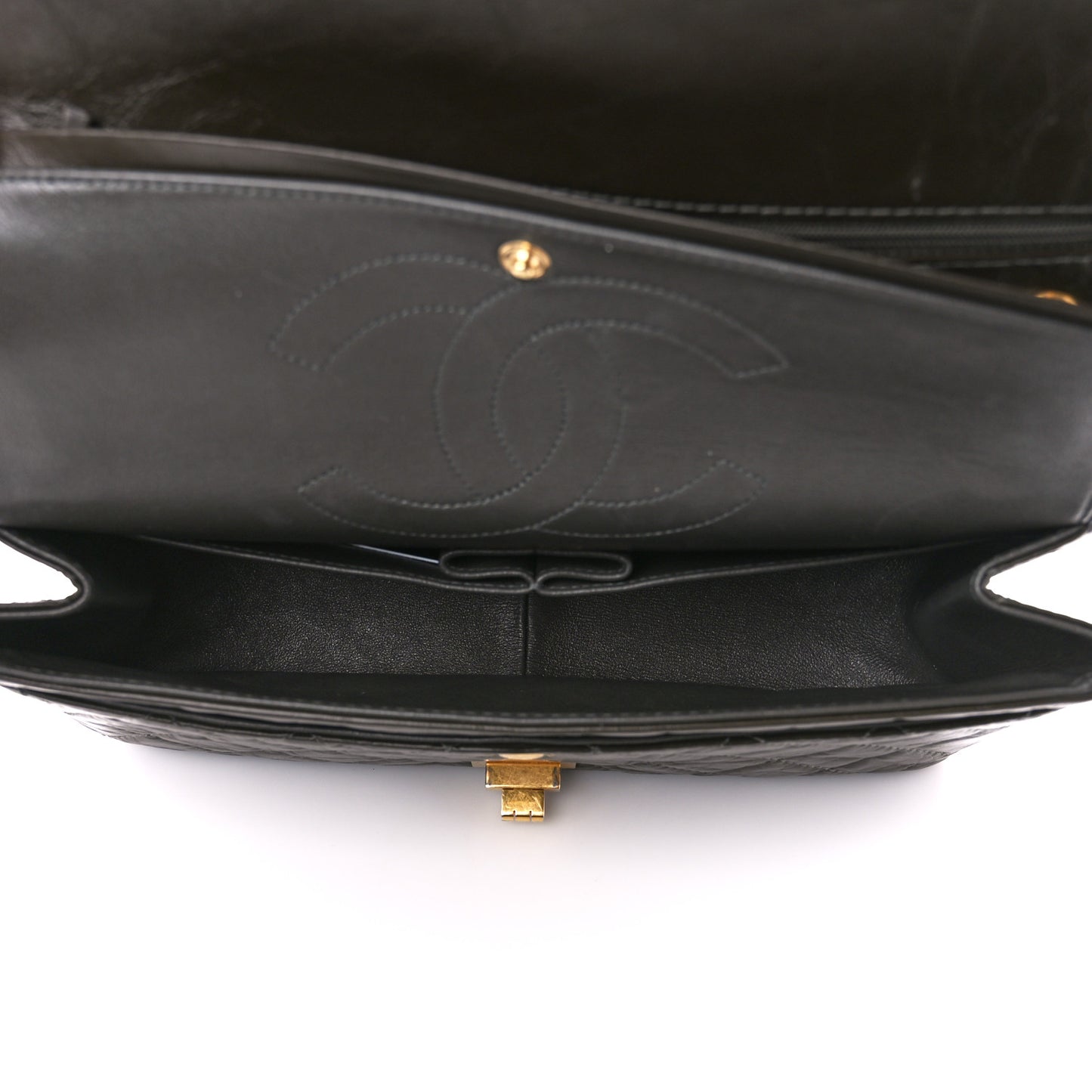 Aged Calfskin Quilted 2.55 Reissue 226 Flap Dark Khaki
