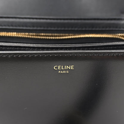 Celine Shiny Calfskin Medium Triomphe Black 7 of 14