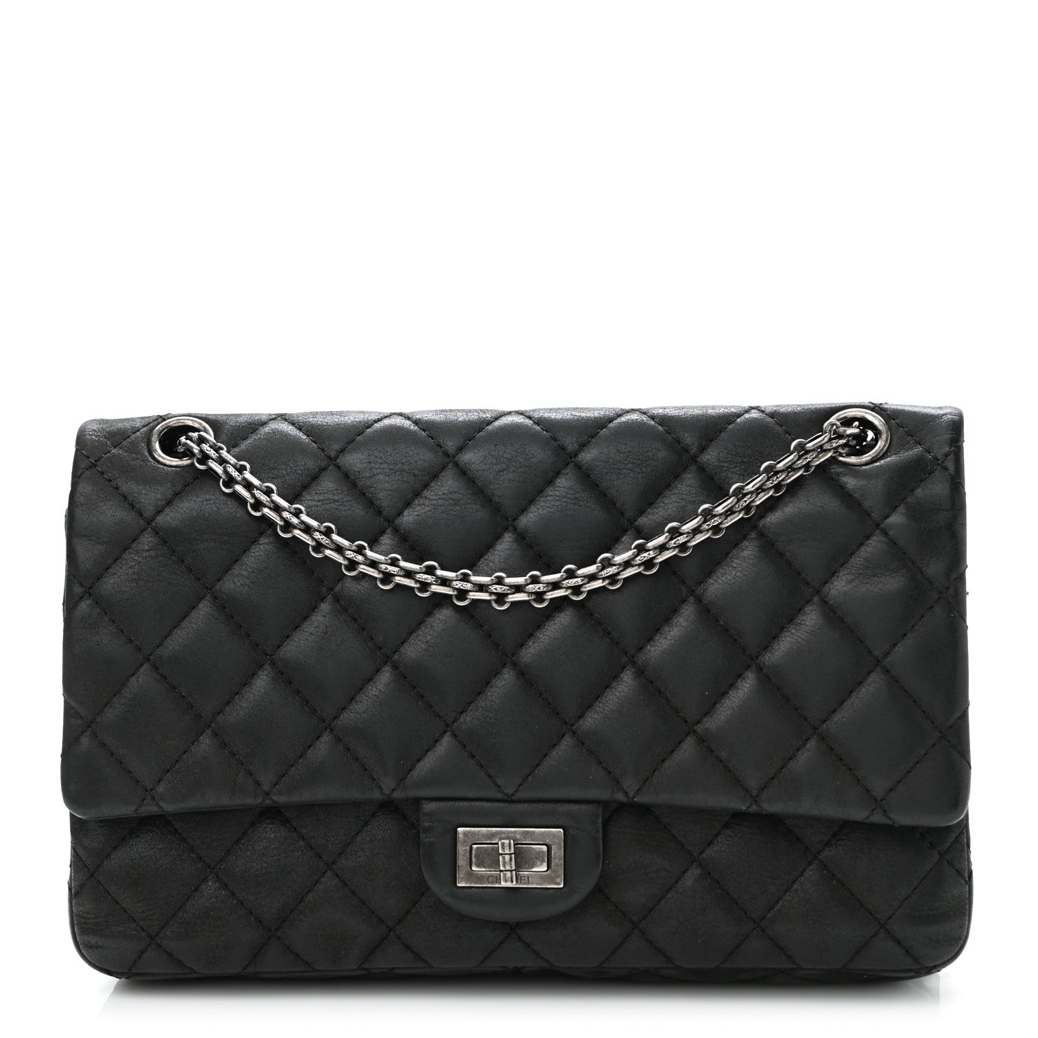 Chanel Iridescent Calfskin Quilted 2.55 Reissue 226 Flap Black 1 of 16