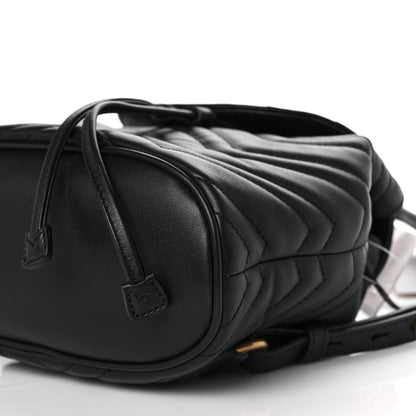 Gucci Calfskin Matelasse GG Marmont Flap Backpack Black 11 of 12