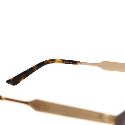 Gucci Round Metal GG0074S Sunglasses Black Gold 6 of 7