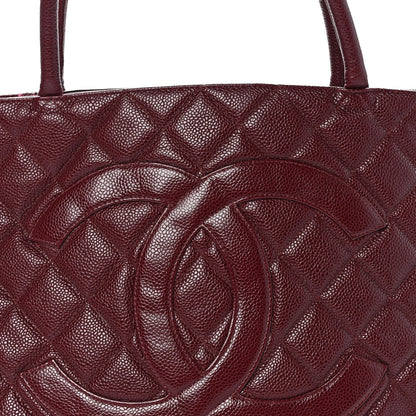Chanel Caviar Quilted Medallion Tote Bordeaux 8 of 11