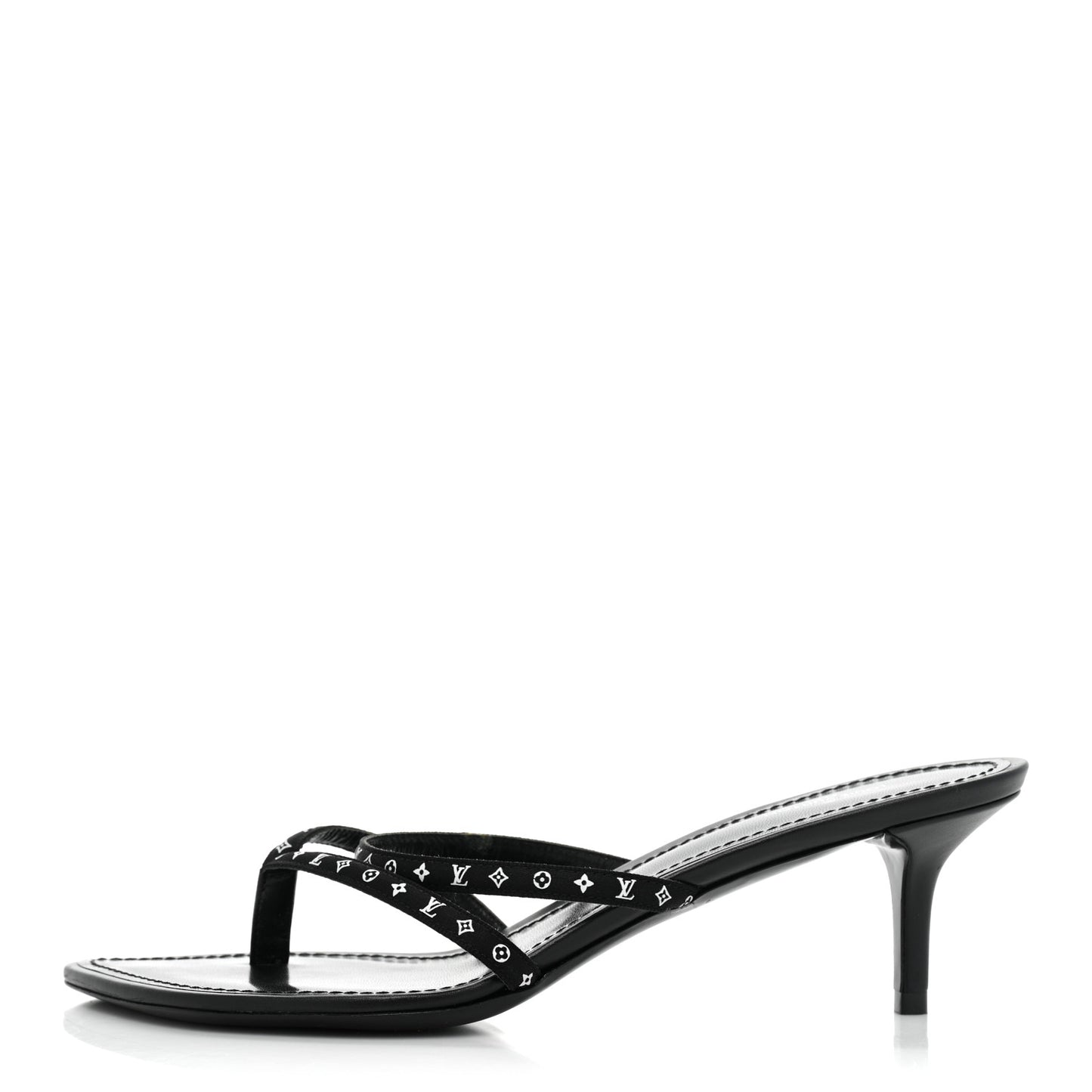 Satin Calfskin Citizen Thong Sandal 37 Black