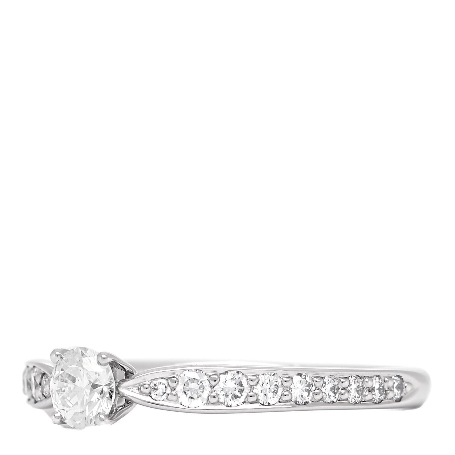 Tiffany Platinum Diamond .21ct Round Brilliant Harmony Engagement Ring 50 5.5 4 of 7