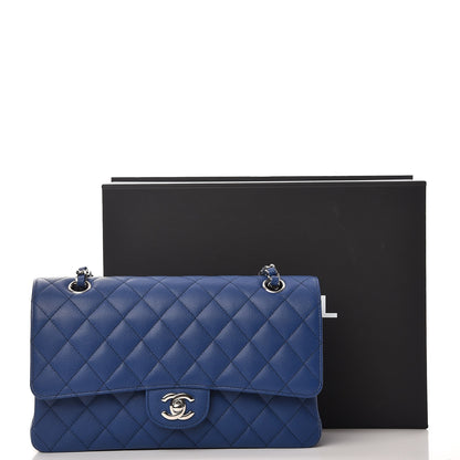 Chanel Caviar Quilted Medium Double Flap Blue 11 of 11