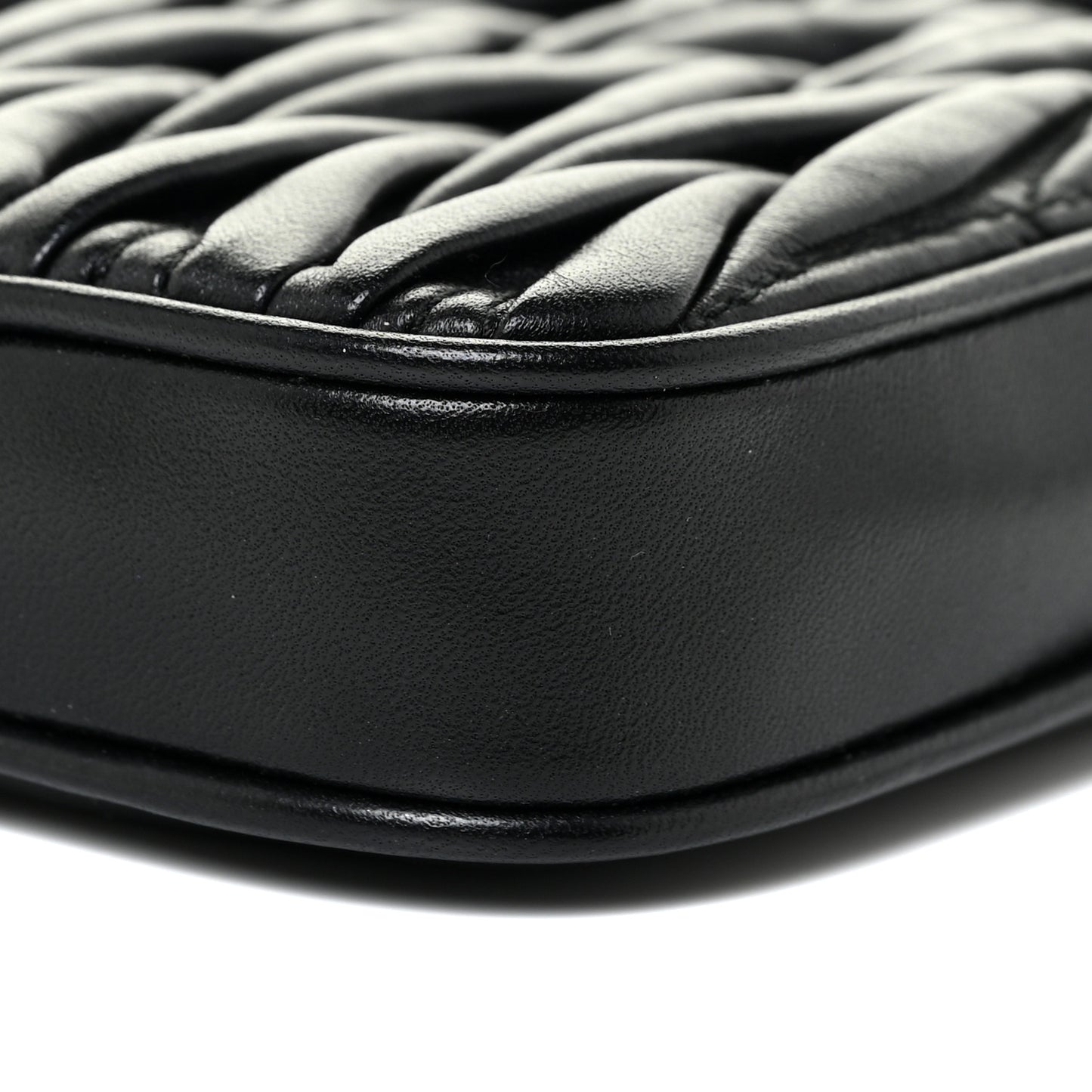 Nappa Matelasse Mini Bandoliera Crossbody Black