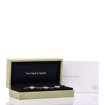 Van Cleef & Arpels 18K Yellow Gold 5 Motifs Vintage Alhambra Bracelet 7 of 7