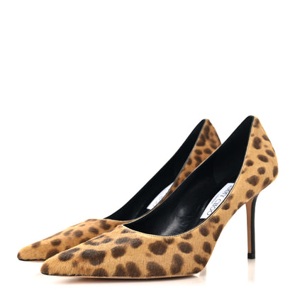 Jimmy Choo Pony Hair Leopard Print Love 85 Pumps  40 Natural 4 of 8