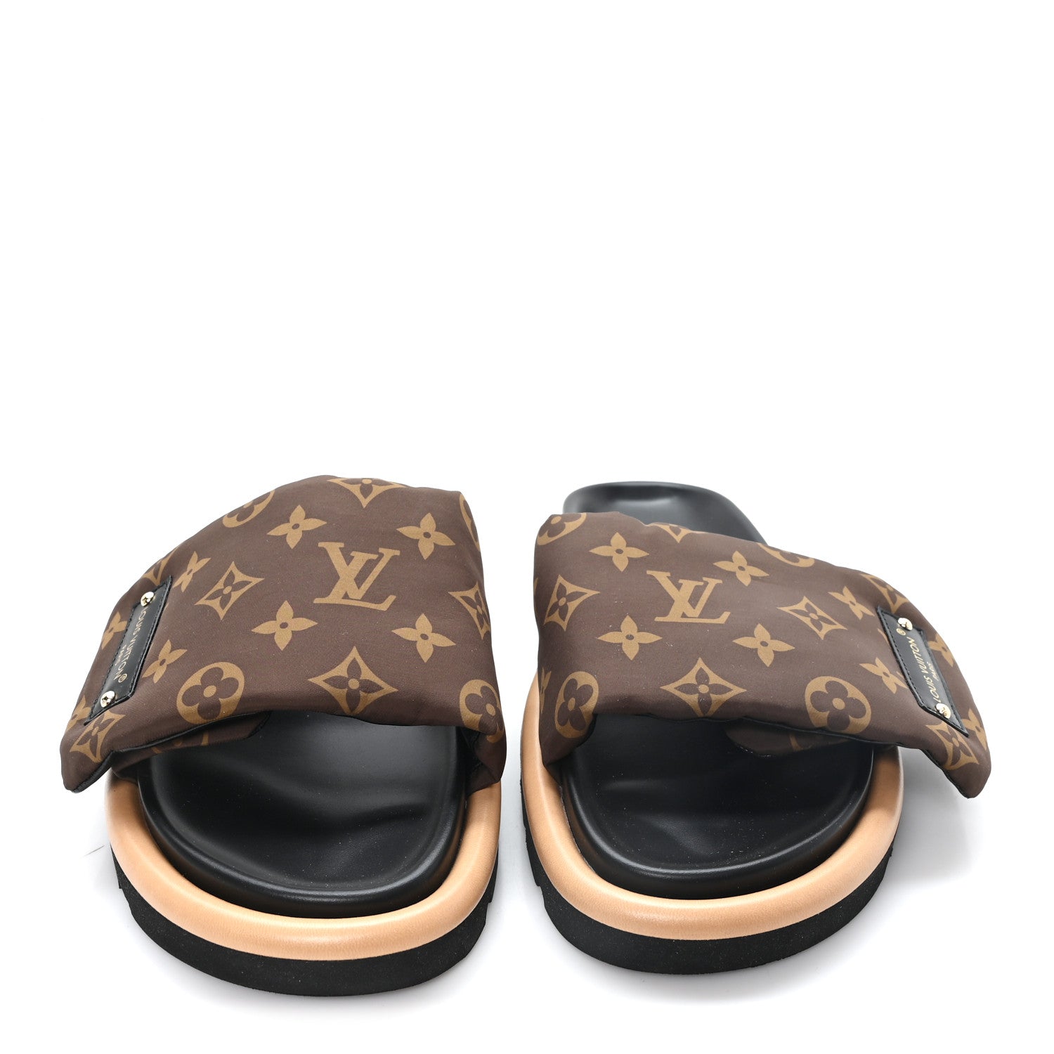 Louis Vuitton Nylon Monogram Pool Pillow Comfort Mule 38 Cacao Brown 3 of 9