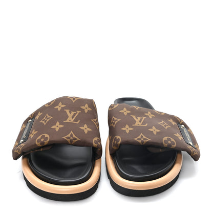 Louis Vuitton Nylon Monogram Pool Pillow Comfort Mule 38 Cacao Brown 3 of 9
