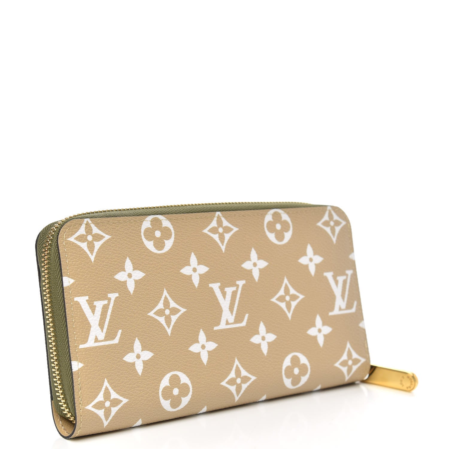 Louis Vuitton Monogram Giant Zippy Wallet Kaki White 3 of 8