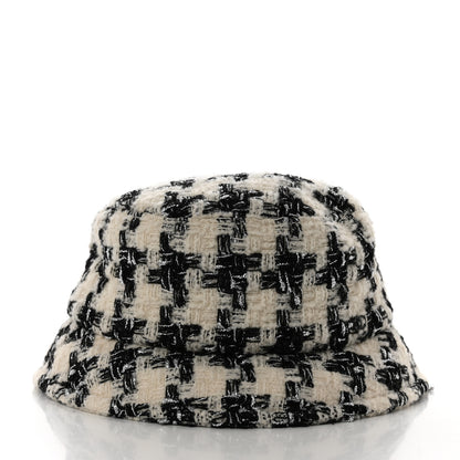 Chanel Tweed Bucket Hat M Black Ecru 3 of 9