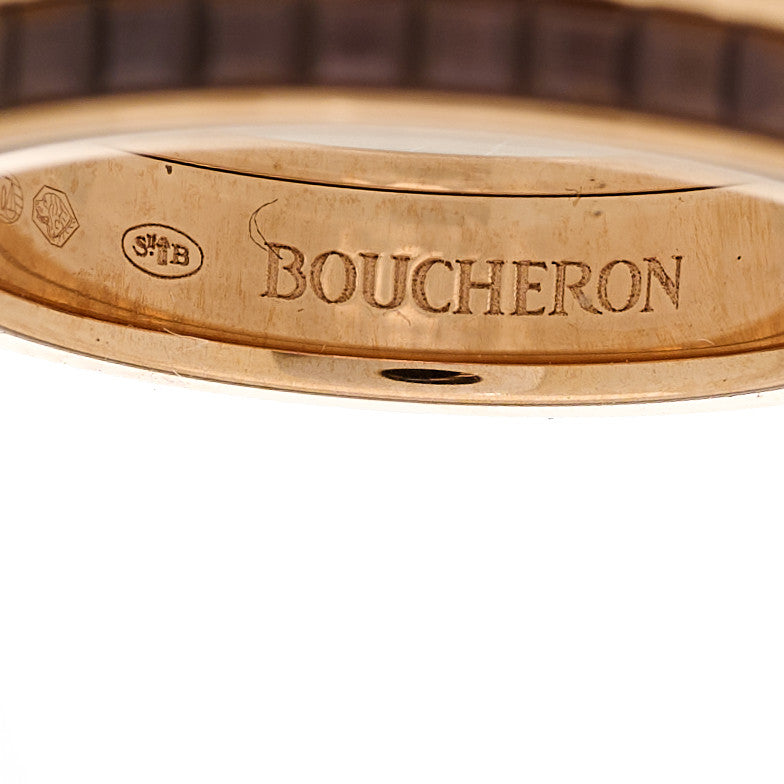 18K Pink Gold PVD Quatre Classique Wedding Band Ring 46 3.75