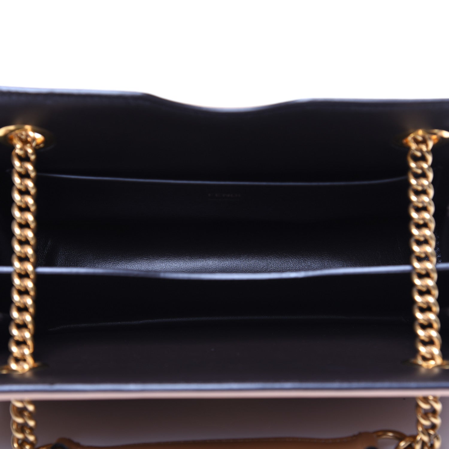 Fendi Vitello King Nubuck Pequin Karligraphy Pocket Shoulder Bag Biscuit Tobacco Moro 5 of 13