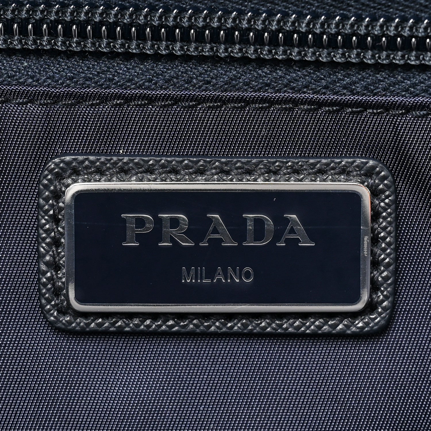 Prada Re-Nylon Saffiano Double Snap Buckle Zip Flap Shoulder Bag Bleu 8 of 12