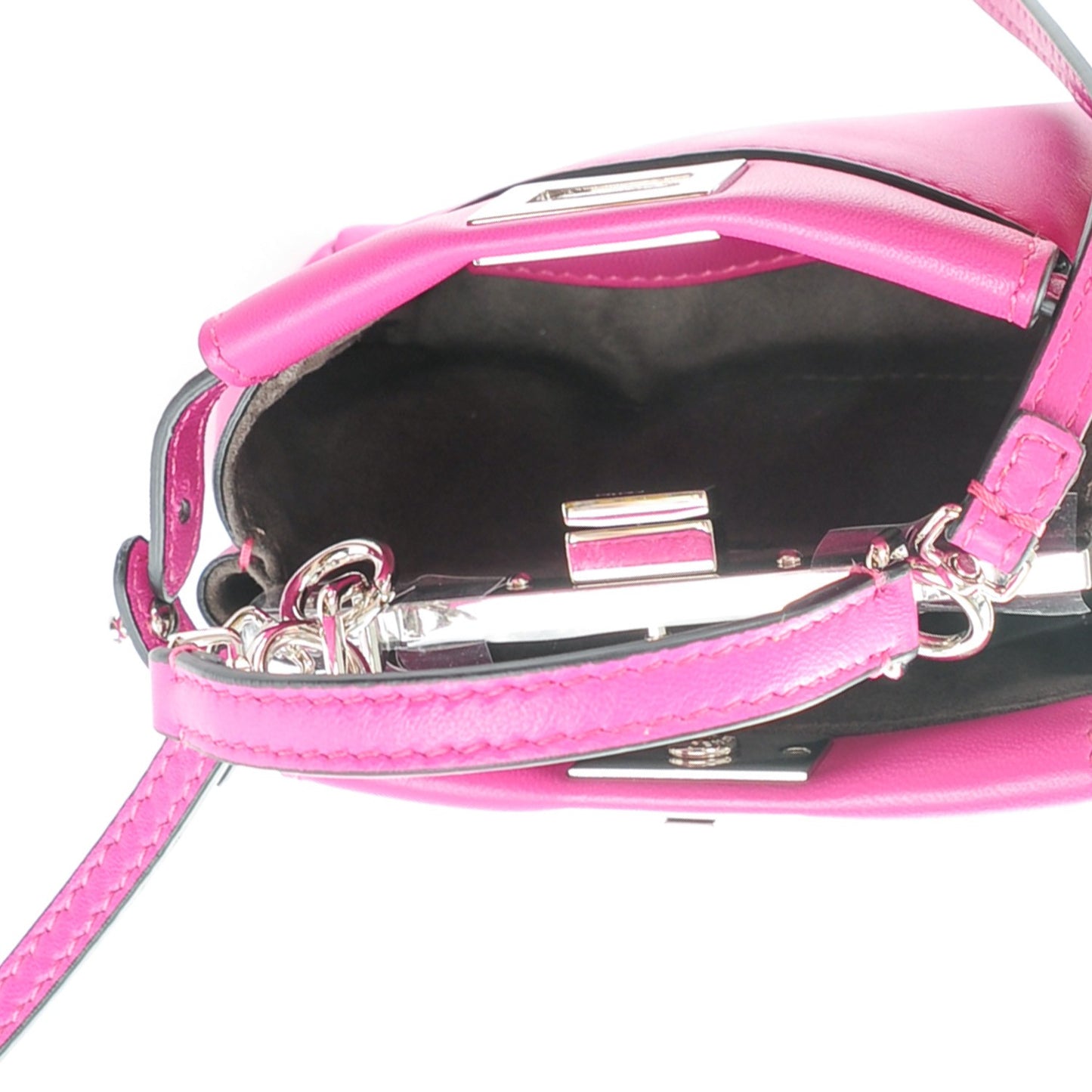 Nappa Micro Peekaboo Iconic Satchel Magenta