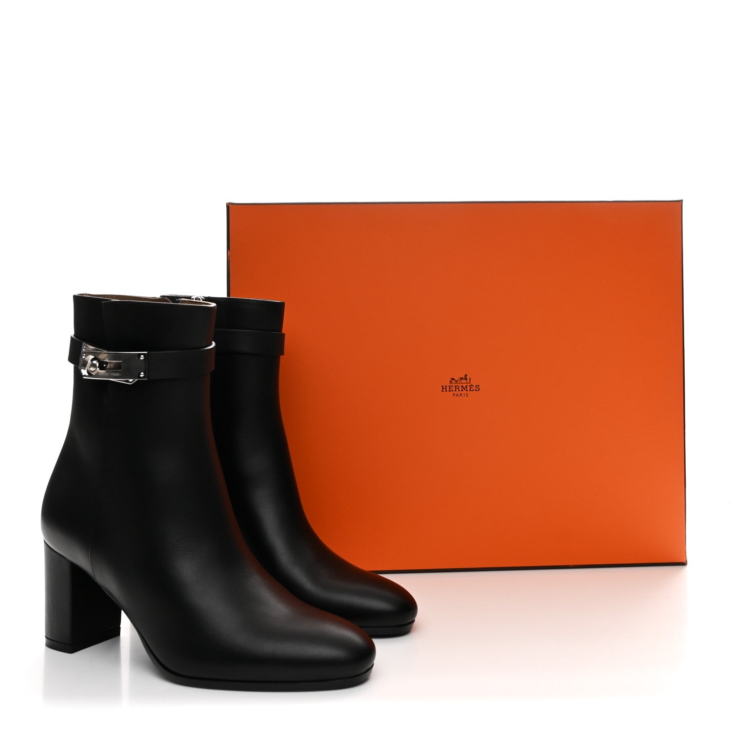 Hermes Calfskin Saint Germain Ankle Boots 35 Black 10 of 10