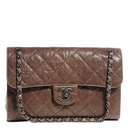 Chanel Crumpled Grained Calfskin Medium CC Crave Flap Brown 1 of 8