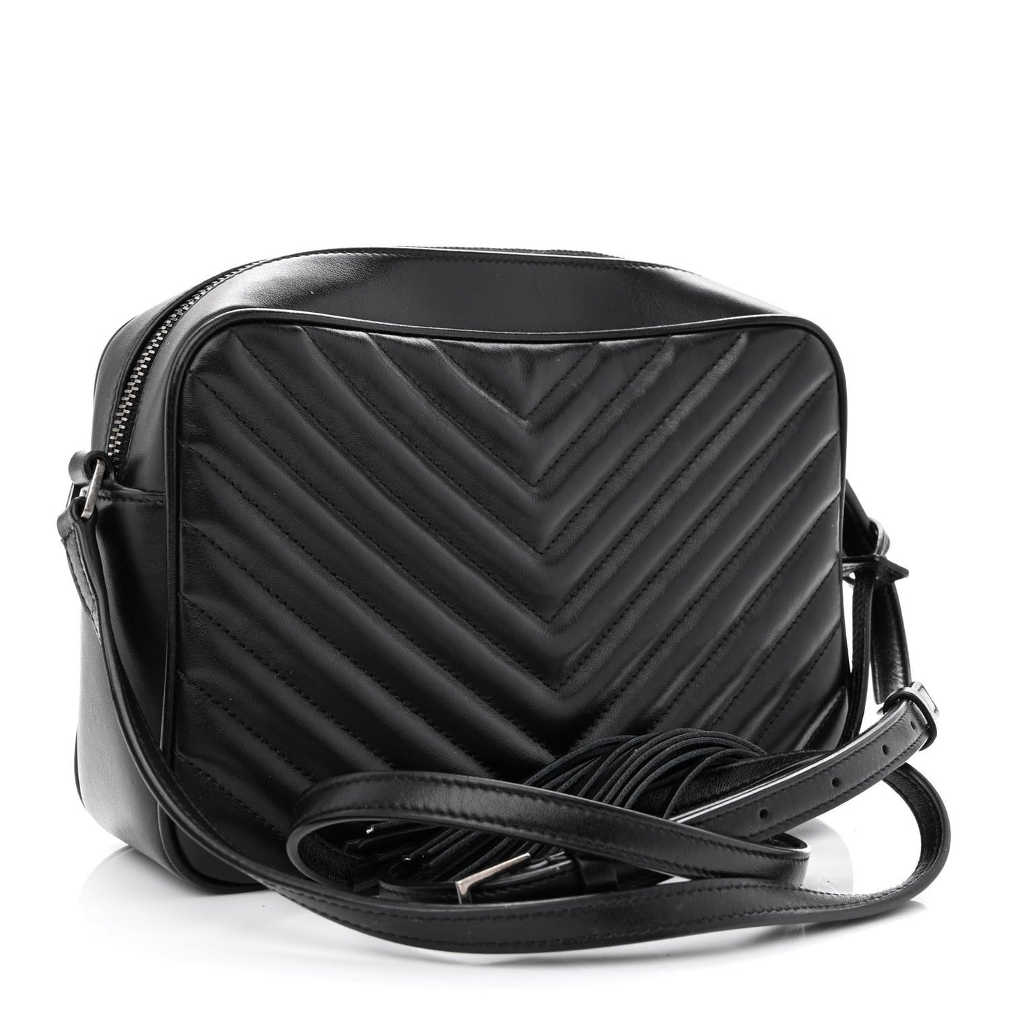 Calfskin Matelasse Monogram Lou Camera Bag Black