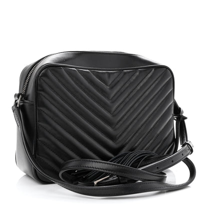 Saint Laurent Calfskin Matelasse Monogram Lou Camera Bag Black 2 of 9