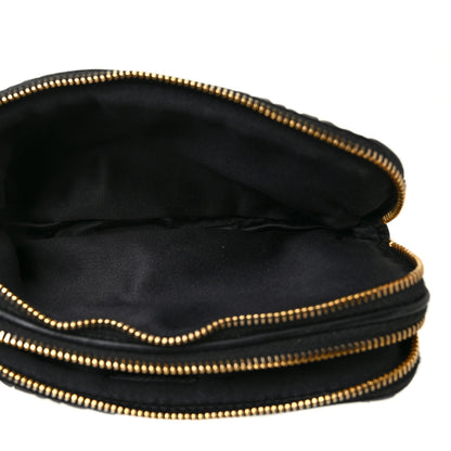 Miu Miu Nappa Matelasse Double Zip Pochette Clutch Black 6 of 10