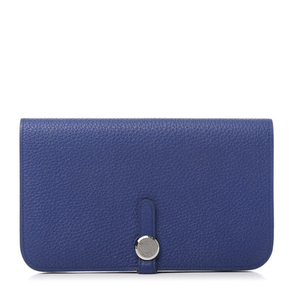 Hermes Togo Dogon Duo Wallet Bleu Electrique 1 of 11