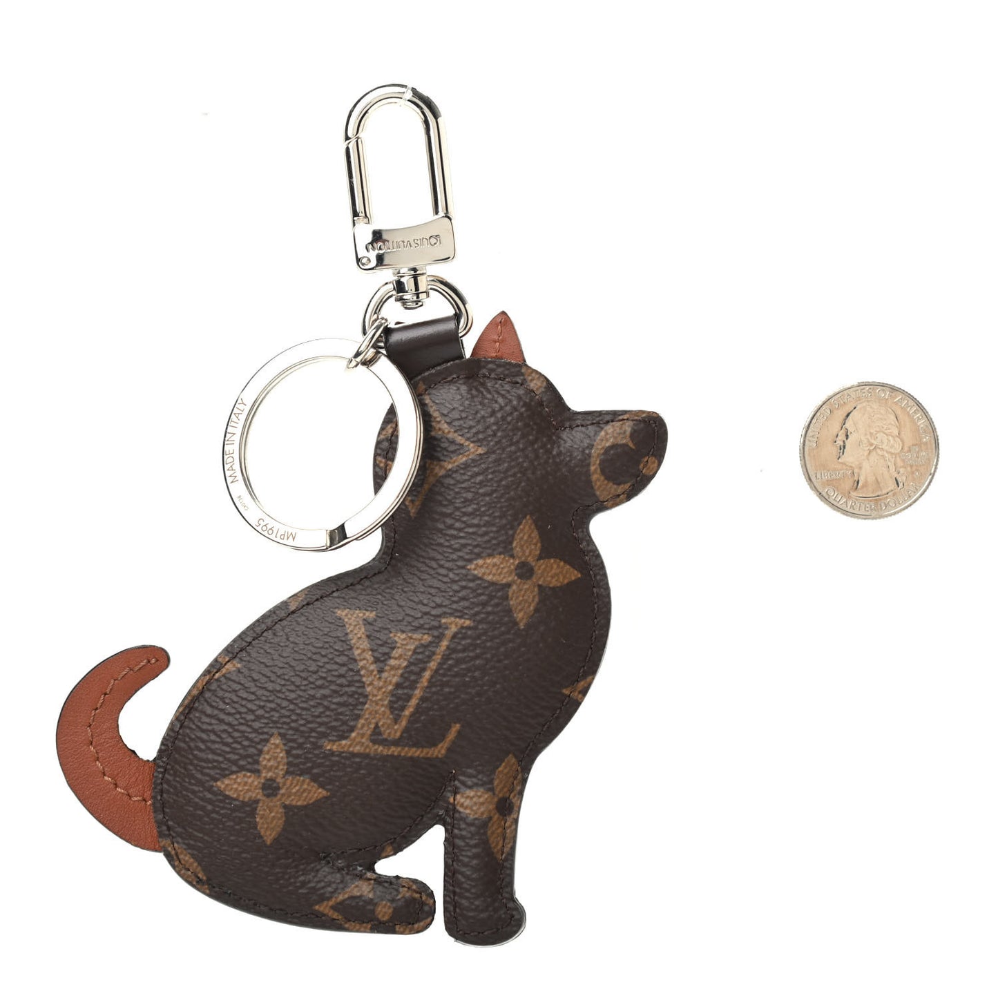 Monogram Dog Bag Charm Key Holder