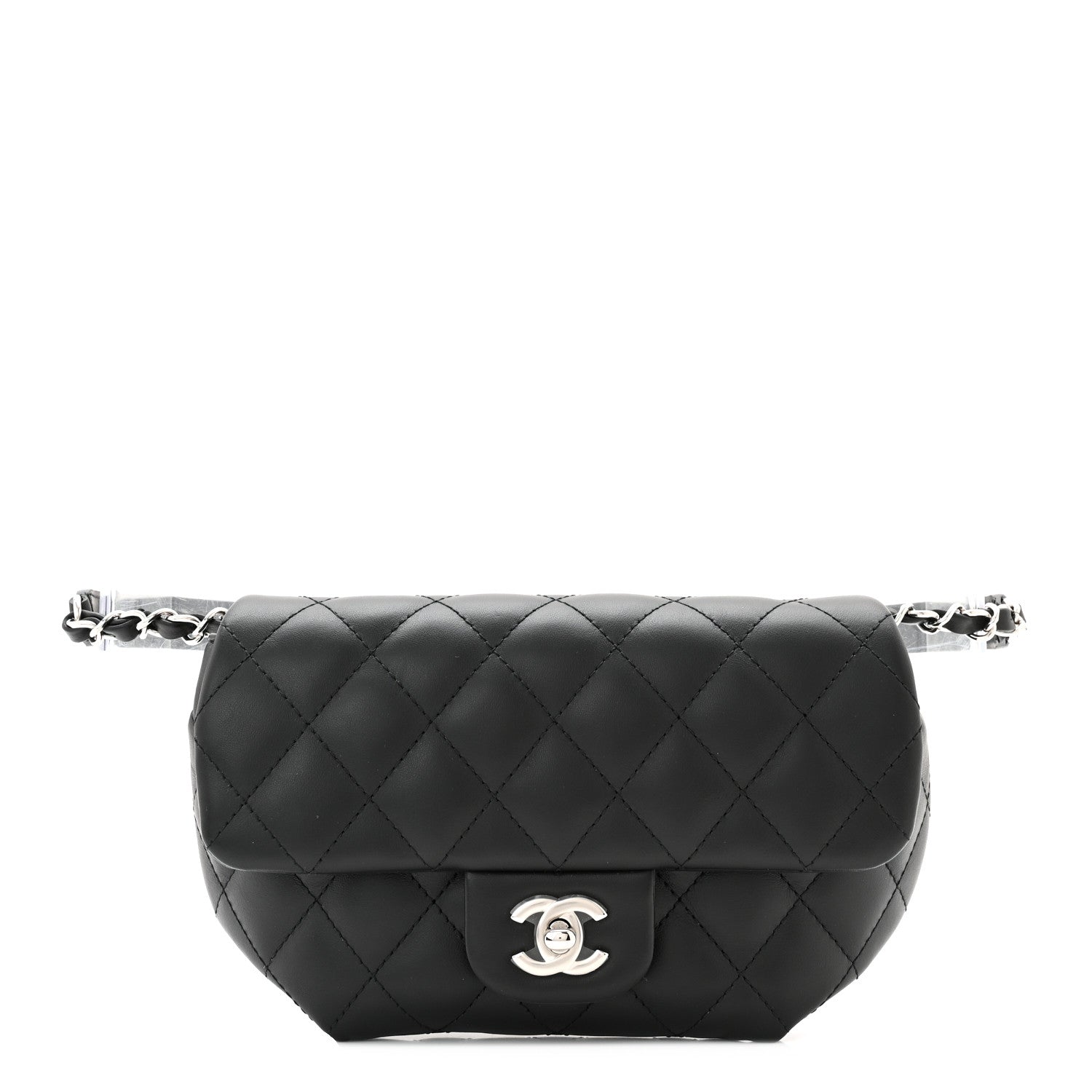 Chanel Calfskin Quilted CC Uniform Flap Belt Bag Black 1 of 11