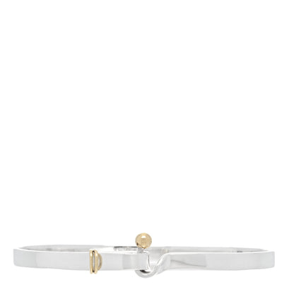 Tiffany Sterling Silver 18K Yellow Gold Hook Eye Bangle Bracelet 1 of 4