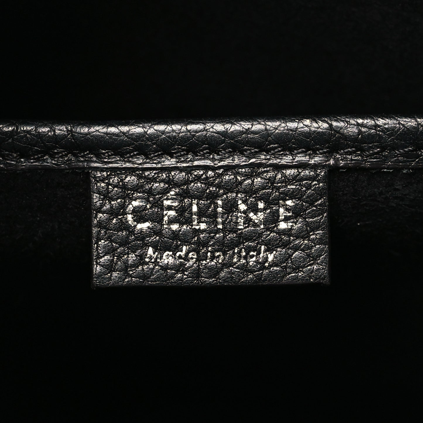 Drummed Calfskin Nano Luggage Black