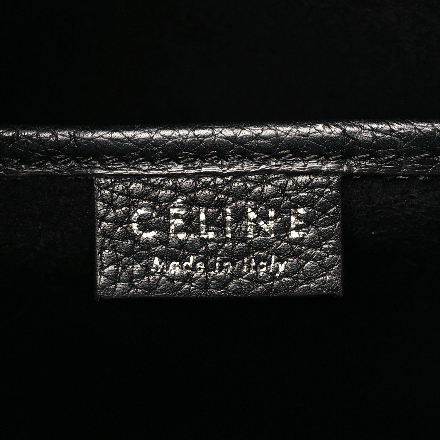 Celine Drummed Calfskin Nano Luggage Black 6 of 10