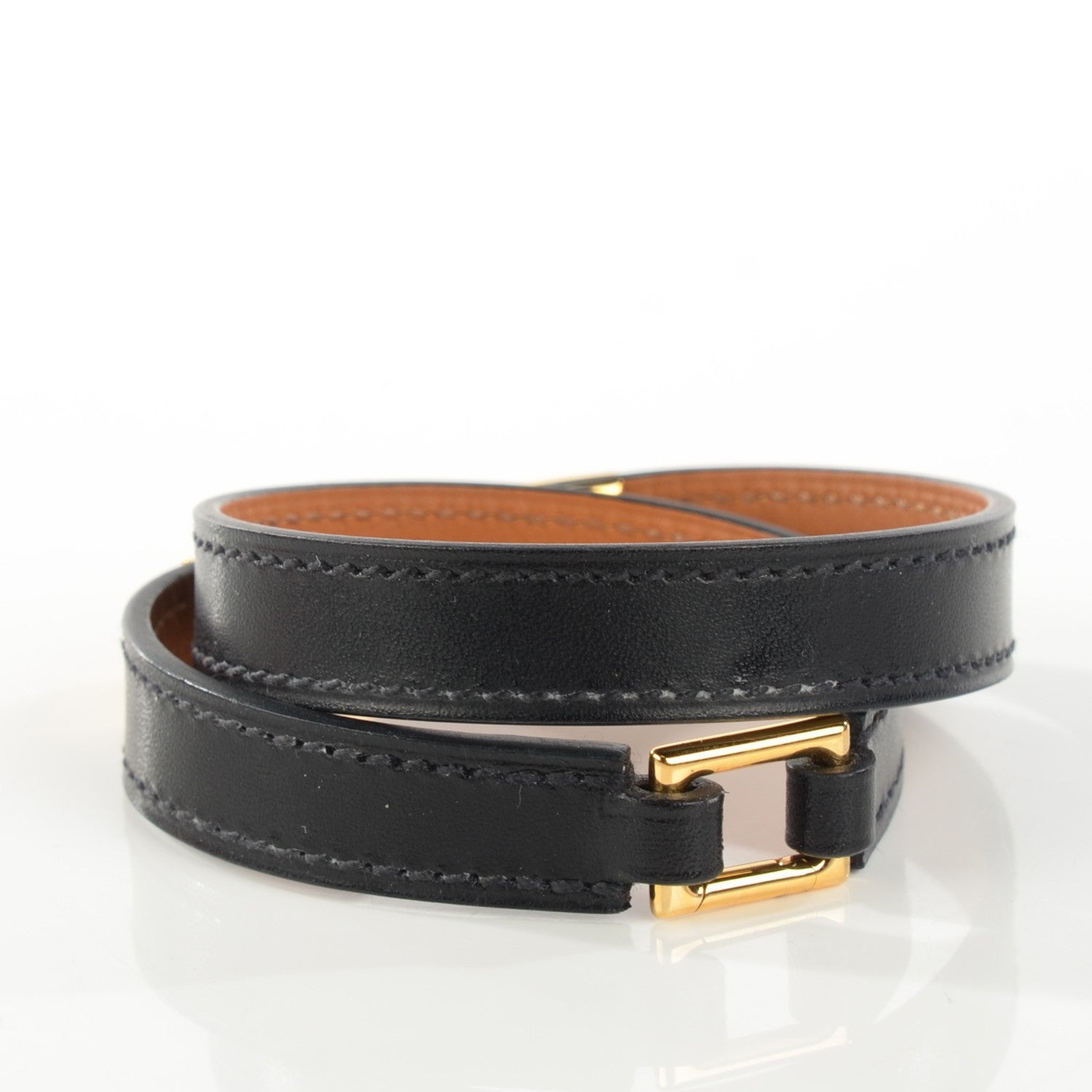 Hermes Veau Box Rivale Bracelet S Black 3 of 8