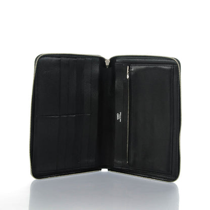 Hermes Evergrain Azap GM Combined Wallet Black 7 of 9