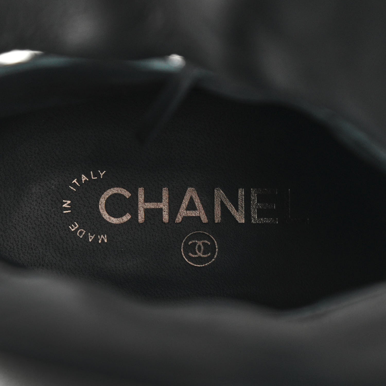 Chanel Calfskin Lace Up Knee High Boots 40 Black 7 of 11