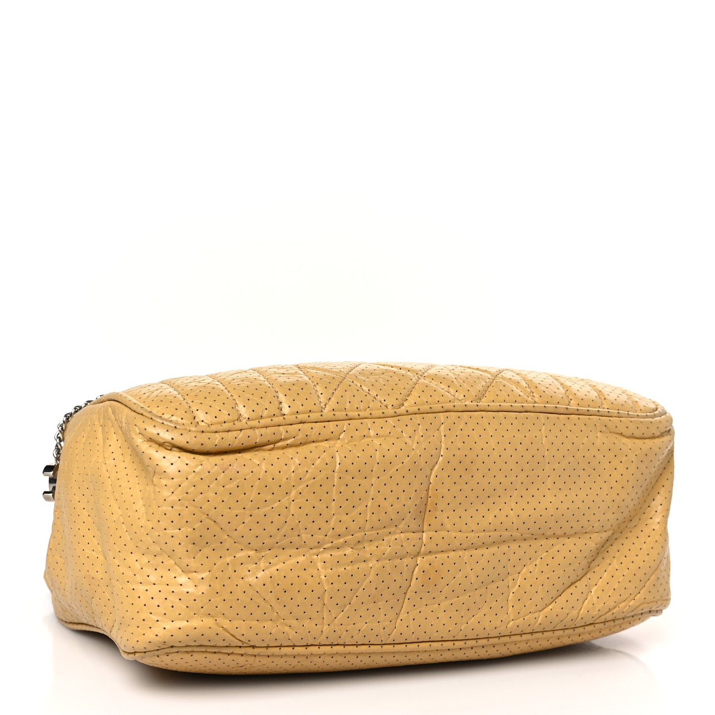 Calfskin Perforated 50's Satchel Yellow Yellow