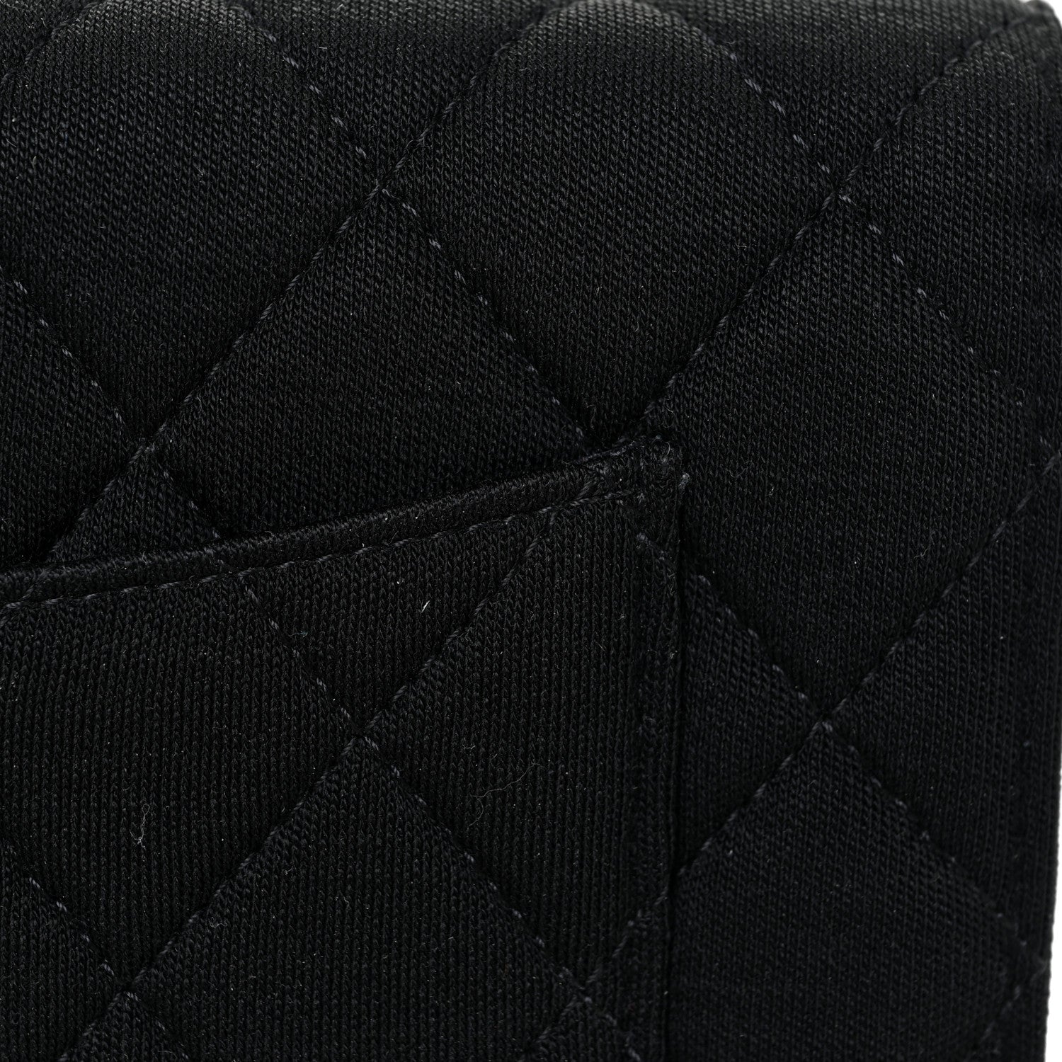 Chanel Jersey Quilted Reissue Wallet On Chain WOC Black 18 of 18