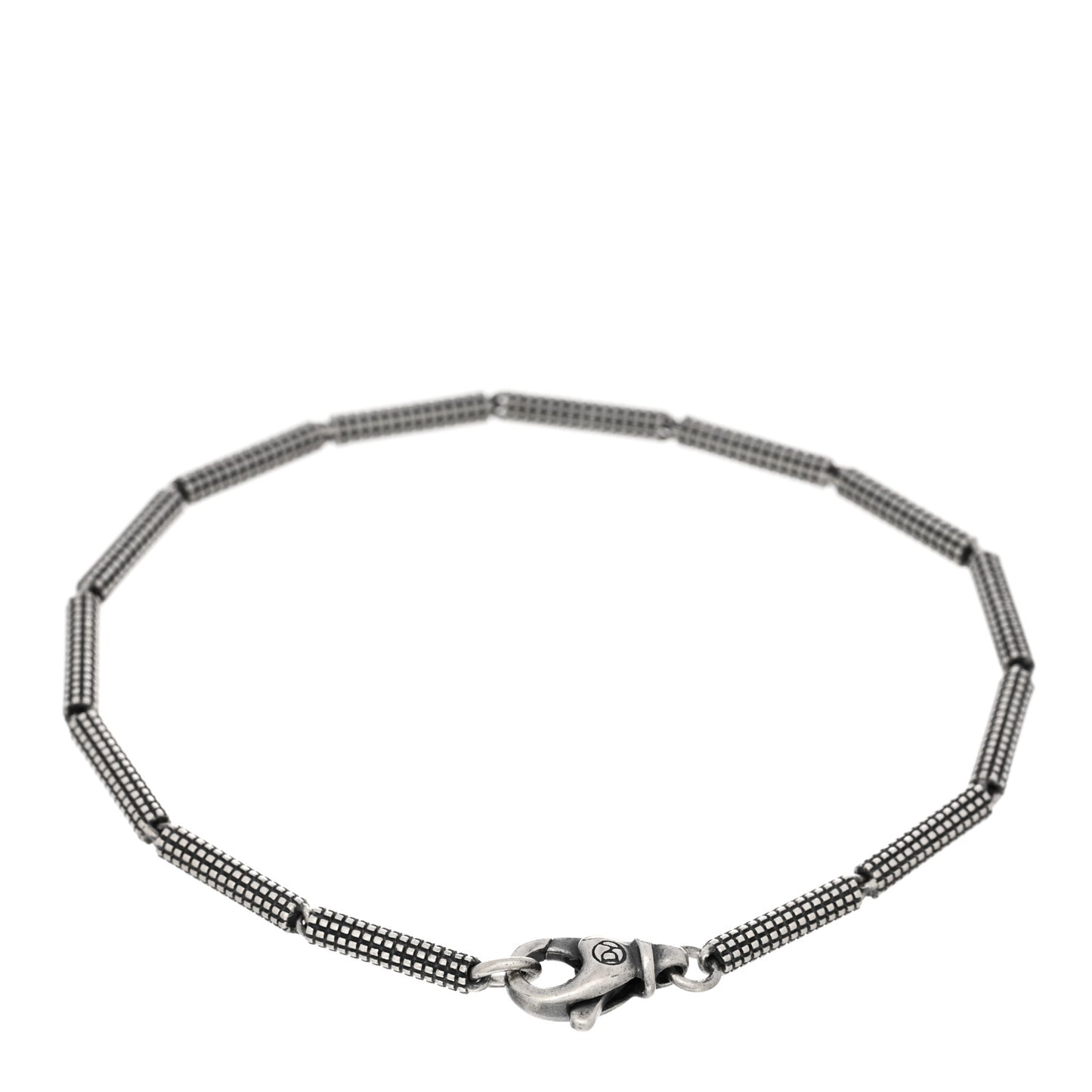 Sterling Silver Mens Dot Bar Chain Bracelet