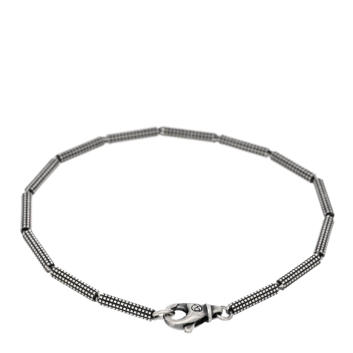David Yurman Sterling Silver Mens Dot Bar Chain Bracelet 2 of 3